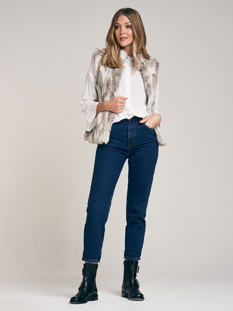 Chaleco de Piel Bicolor - Imagen 7