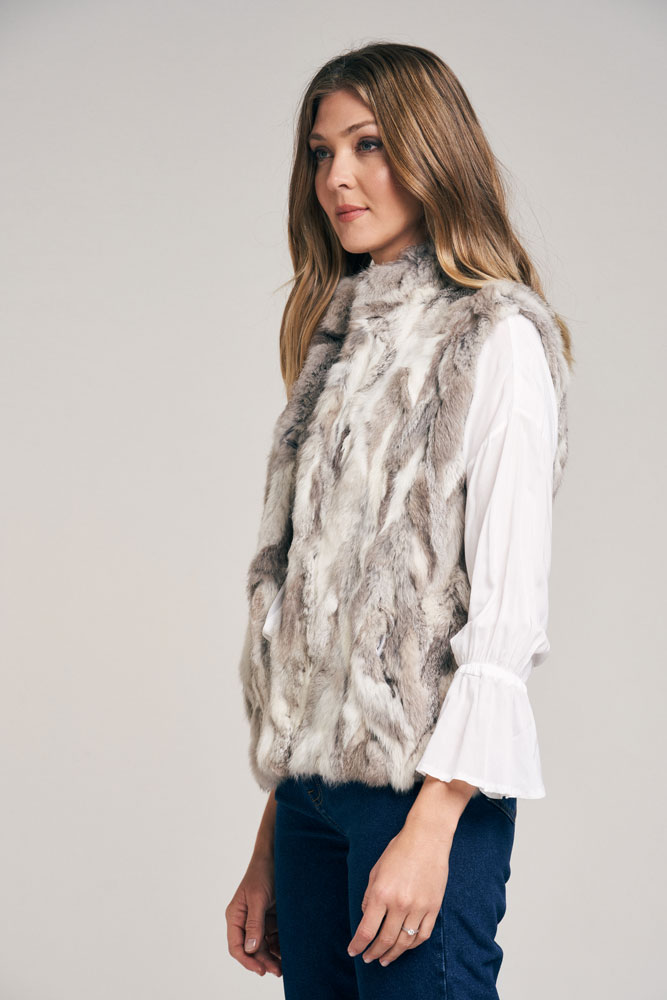 Chaleco de Piel Bicolor - Imagen 6