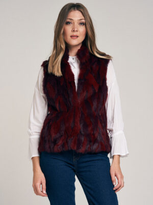 Chaleco de Piel Bicolor