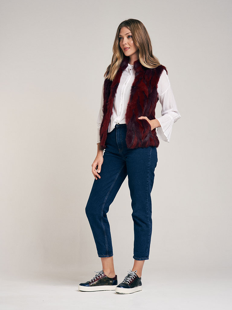 Chaleco de Piel Bicolor - Imagen 4